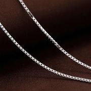 s990纯银项链纯银盒子链，女士蛇骨链，韩版时尚粗0.8mm