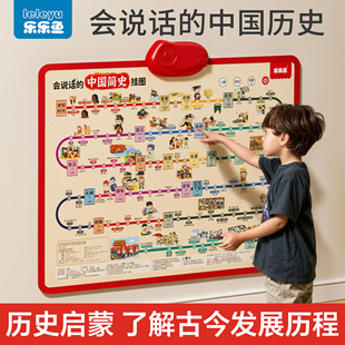 2025会说话的中国简史和世界简史地图儿童版有声挂图益智启蒙玩具