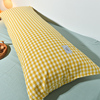 双人长枕套纯棉1.5米枕头套，1..8米纯棉家用全棉，纯色长枕头套1.2米