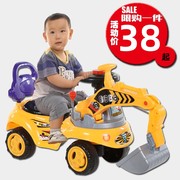 大号儿童挖掘机玩具，车可坐可骑男孩，工程车挖机宝宝学步车挖土机