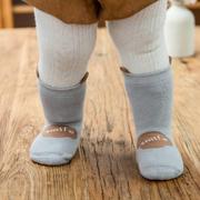 婴儿袜子秋冬季纯棉儿童新生儿小童宝宝加厚保暖中长筒袜0-1岁3月