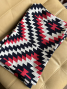 波西米亚民族风格几何图案正面，满绣靠垫腰枕套32×45厘米没有芯