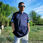 民族风短袖男士薄款夏季立领短款蒙古元素衬衫半袖现代蒙古日常装
