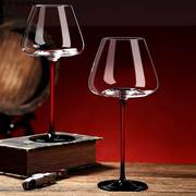 高端品牌黑领结红杆勃艮第红酒杯大肚杯欧式高脚杯套装家用红酒杯