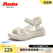 奥莱Bata条带凉鞋夏季休闲风百搭厚底轻便简约凉鞋83528BL3