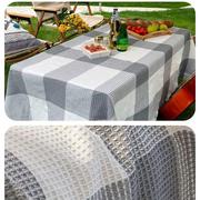 ins风华夫格子长方形户外野餐桌布防烫茶几布高级感露营氛围