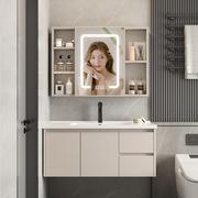 卫浴室柜组合卫生间一体，陶瓷洗脸手盆柜洗漱台面盆洗手池智能镜柜