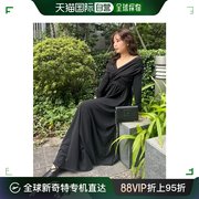 日本直邮FRAY I.D女士优雅聚褶长款连衣裙 FWCO241021