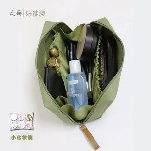 防水便携化妆包小包马卡龙(马卡龙，)随身手拿包绿色口红旅行化妆品收纳包韩