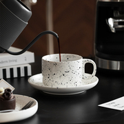 创意高档咖啡杯待客商用下午茶，咖啡厅高颜值早茶陶瓷咖啡杯套装