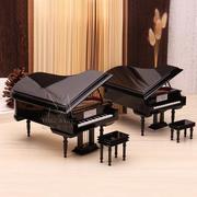 三角钢琴模型摆件迷你创意，摆件钢琴模型，生日礼物大仿真钢琴音乐盒