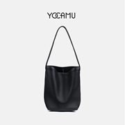 yocamu小众软皮托特包女大容量包包，时尚单肩包头层牛皮百搭水桶包