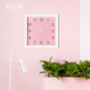 欧式实木挂钟家用客厅钟表创意艺术挂表现代简约时钟超静音石英钟