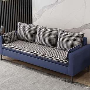 新疆佳为家双面可用皮布沙发小户型现代简约客厅公寓双人三人