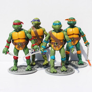 4款忍者神龟带底座，tmnt2012版关节可动人偶玩偶电影版，手办模型四.