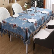 欧式长方形餐桌桌布布艺客厅家用茶几布蕾丝正方形垫台布高档奢华