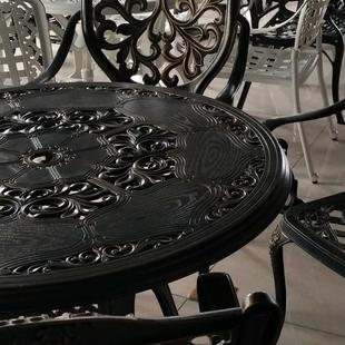 庭院户外桌椅套件烧烤家用烧烤炉铁艺露天餐桌铸铝室外休闲庭院