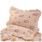 加厚牛奶珊瑚绒枕套一对装ins风，儿童枕头套48x74cm枕芯内胆套单个