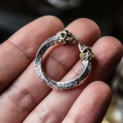 法国CapinKofin复古戒指S925纯银男女情侣骷髅头小众个性朋克潮人