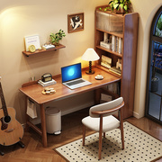 实木书桌书柜一体家用卧室拐角成人办公电脑桌简约现代学生写字台
