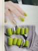 手工穿戴甲夏天的颜色绿色美甲贴片简约气质魔镜粉指甲片短款显白