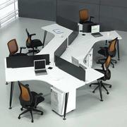 办公桌职员4/6人位简约现代办公家具电脑桌屏风隔断办公桌椅组合
