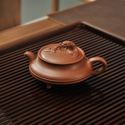 友兰轩 500CC大品容量茶壶 传统纯手工雕塑 原矿中漕清螭龙紫砂壶