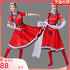 藏族舞蹈演出服装女练习裙少数民族连衣裙广场舞长裙表演服饰