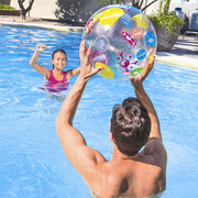 儿童沙滩球水上充气球宝宝海滩玩具小孩跳跳球，透明海洋球水球