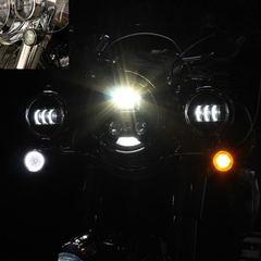 进口14年后印第安酋长 黑马改装LED前转向灯 个性行车灯镀铬