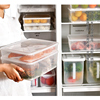 3个装 大号可沥水冰箱收纳盒塑料带盖大容量厨房用品家用保鲜盒