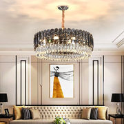 灯太太水晶吊灯后现代轻奢客厅，y灯圆形大厅吊灯简约现代大气奢华