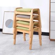 凳子家用实木矮凳创意梳妆凳布衣小椅子换鞋凳，简约现代坐凳化妆凳