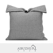 沙发样板房北欧ins轻奢极简约现代黑白色定制抱枕大方枕靠垫