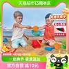 hape玩沙水桶铲子砖匠刨沙戏水9件套18M+3岁儿童沙漏沙滩玩具1袋