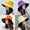 夏季渔夫帽女遮脸韩版防晒紫外线，遮阳帽子大沿潮，百搭日系女士时尚