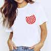 Fruit T-shirt2022年简约时尚水果草莓假口袋个性T桖男女短袖体恤