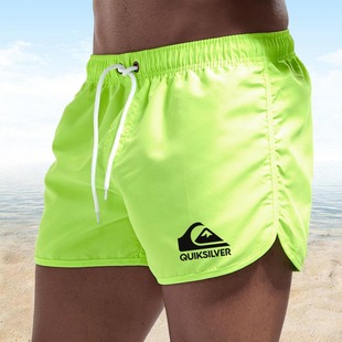 男士沙滩裤短裤QUIKSILVER健身运动裤衩男士三分桃皮绒冲浪短裤
