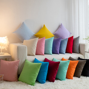 纯色纯棉布沙发抱枕靠垫客厅靠枕床头抱枕套不含芯靠垫套大靠背垫