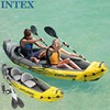 INTEX出口欧美特厚塑胶充气双人船海上漂流船橡皮划艇2人冲锋舟