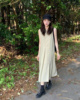 23夏季韩东大门设计师款纯色圆领百褶宽松无袖连衣裙