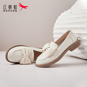2023春季红蜻蜓女皮鞋B41225011乐福B41225012方跟蝴蝶结大码舒适