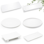 密胺圆盘仿瓷餐具碟子，塑料西餐平盘商用长方形，平板托盘寿司蛋糕盘