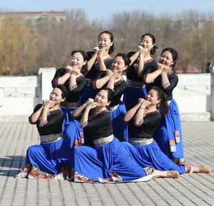 云裳广场舞《画你》同款藏族舞服民族舞艺考表演民族舞服