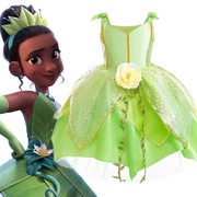 六一儿童女童绿色小精灵，公主裙绿色仙，女裙万圣节演出服装儿童裙子
