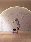 3d立体浮雕月球壁纸养生瑜伽馆前台背景墙运动健身房装饰凹凸墙纸