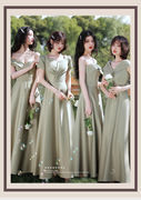 结婚伴娘礼服香槟色中式旗袍，高级感姐妹，团小众2023小个子四季