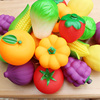 幼儿园蔬菜水果模型儿童颜色，认知早教玩具，配对玩具软胶水果蔬菜
