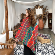 艾尤西藏丽江旅游名族风大方巾，围巾女秋冬空调保暖披肩外搭两用