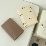 巧克力情人｜复古原创设计咖啡郁金香全棉磨毛床单床笠单件加厚款